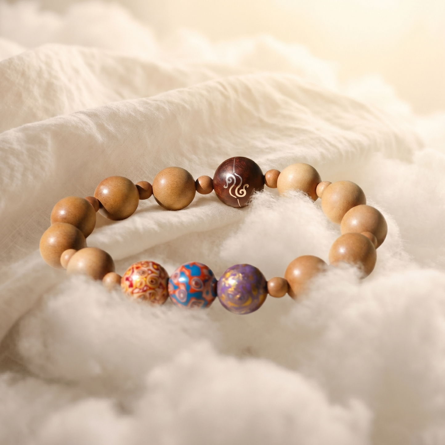 Sacred Grove Bracelet | Old Mountain Sandalwood · Rosewood · Heritage Lacquer | Growth · Cumulus – YUNORI