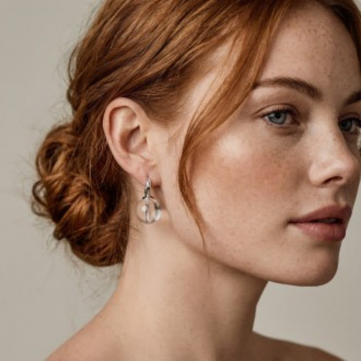 Focus & Clarity · Clear Quartz Stud Earrings | YUNORI Cloud Gazing