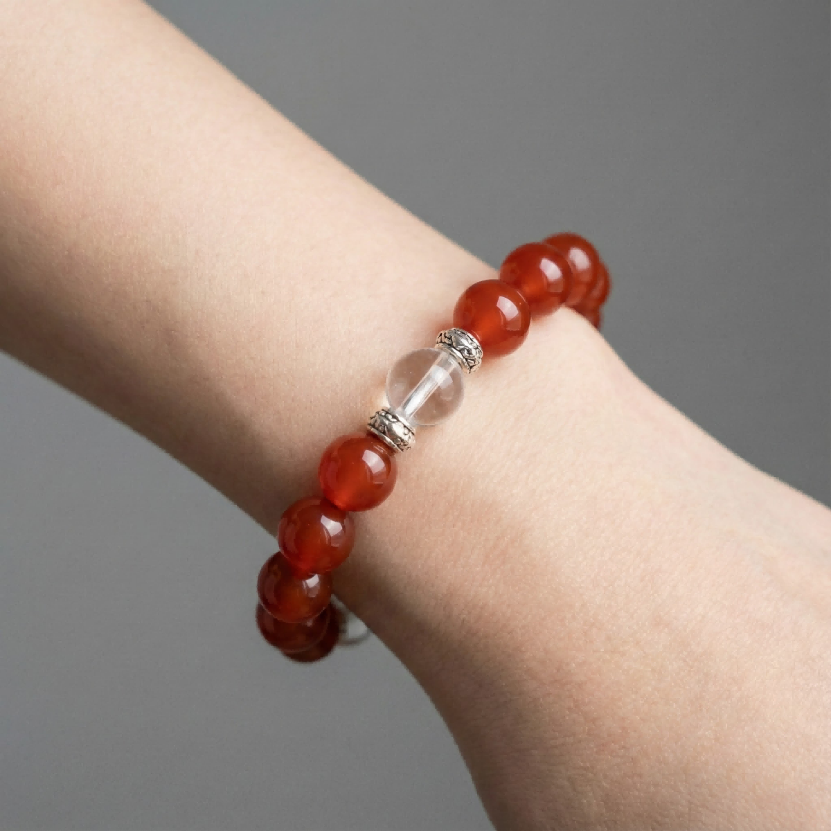 Ember Light Bracelet | Red Agate · Clear Quartz | Ignite · Afterglow – YUNORI