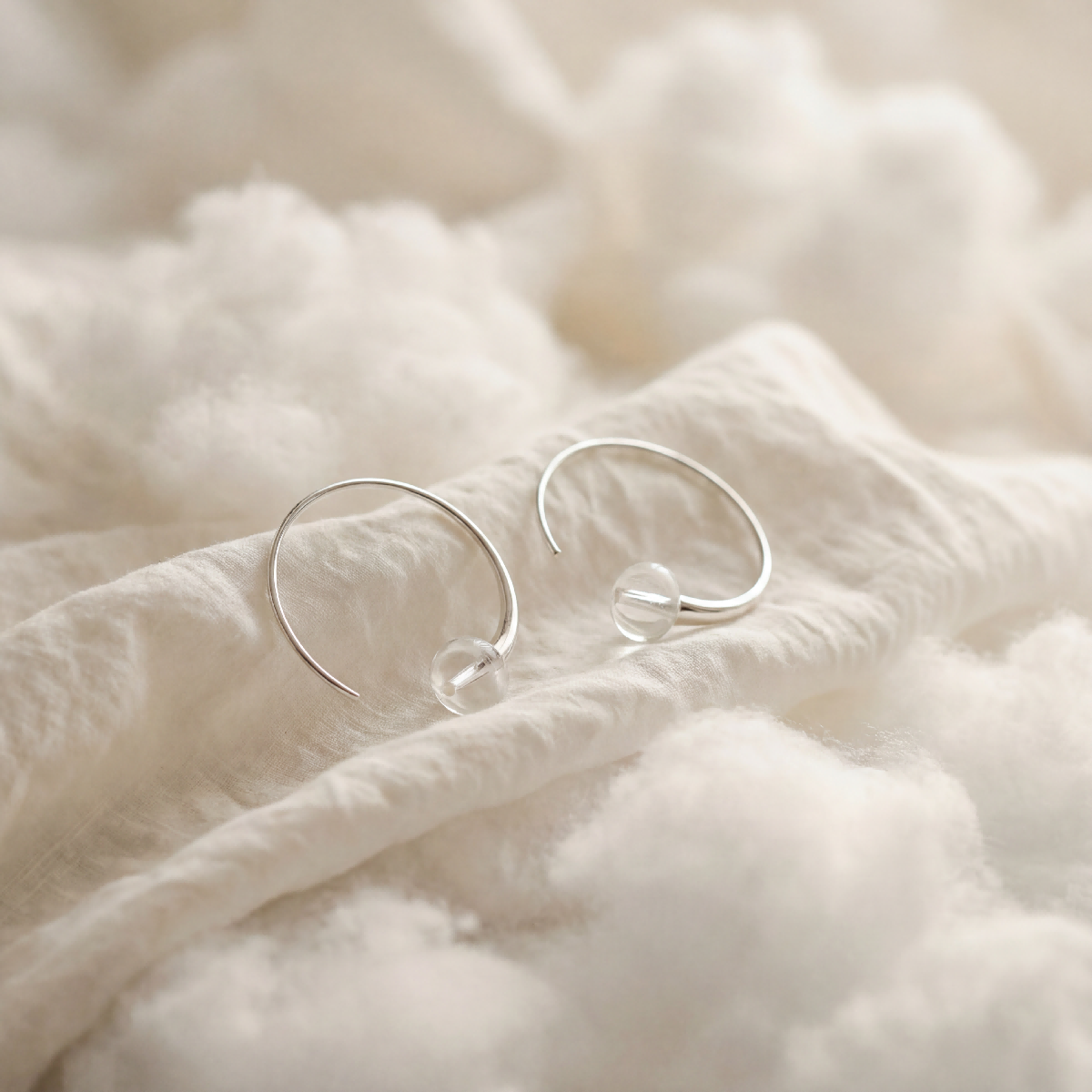 Clarity & Light Hoops | Clear Quartz | Clarity · Cirrus – YUNORI