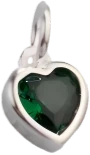 YUNORI DIY Accessory · Heart Green Zircon